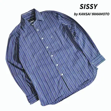 SISSY 멀티 스트라이프 코튼 100% 긴팔 셔츠 네이비 외 85002