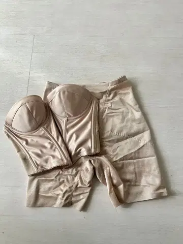 브라이덜 이너 세트 로우백 뷔스티에 거들