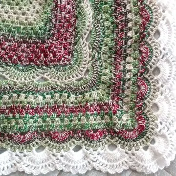 손뜨개질 삼각형 숄 키라키라 크리스마스 라메 대형 스톨