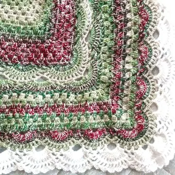 손뜨개질 삼각형 숄 키라키라 크리스마스 라메 대형 스톨