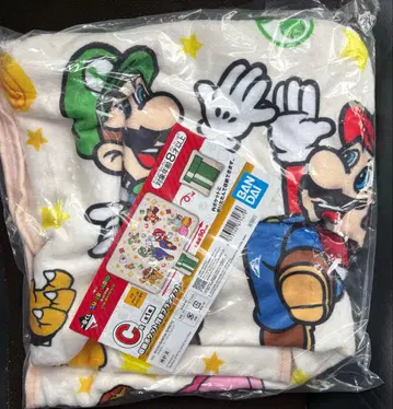 제일복권 슈퍼 마리오 C상 수납 포켓 포함 담요