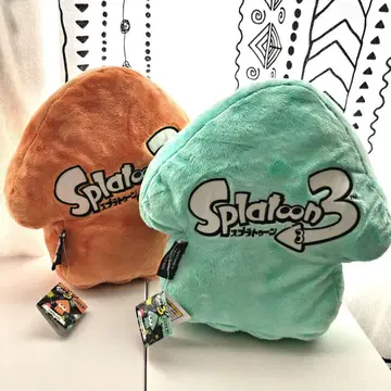 새상품 스프라툰 택 포함 봉제 인형 오렌지 민트