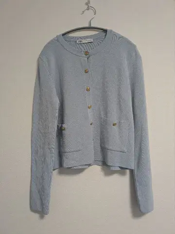 ZARA 라이트 블루 긴팔 가디건