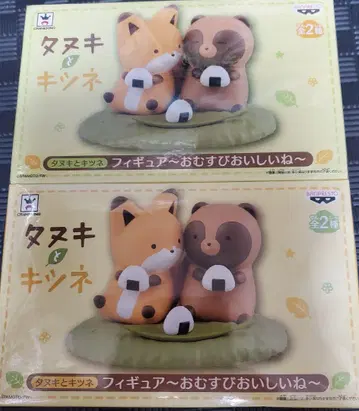 너구리와 여우 피규어 전 2종 세트