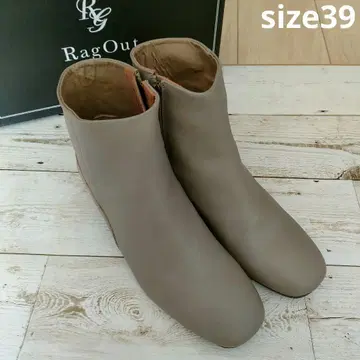 컨디션 최상 39 24.5 후브 숏부츠 그레이쉬 천연 가죽