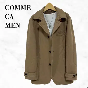 COMME CA MEN 울 코트 멜톤 아우터 카멜