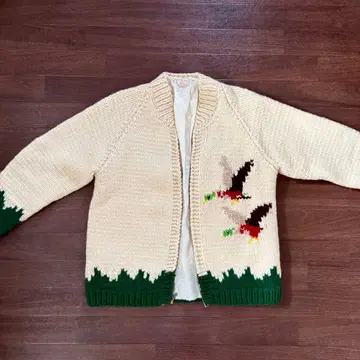 새상품급 빈티지 카우친 스웨터