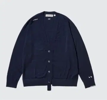 유니클로 안야 힌드마치 오버 사이즈 V넥 가디건 네이비