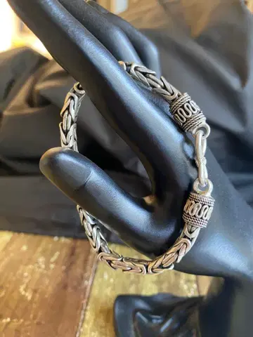 크메르 드래곤 팔찌 실버 남성용 아시안 캄보디아