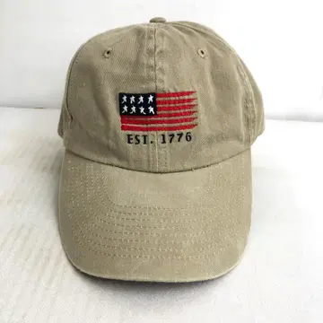 [ USA 구제 의류 ] 미국 성조기 EST 1776 야구 모자 베이지