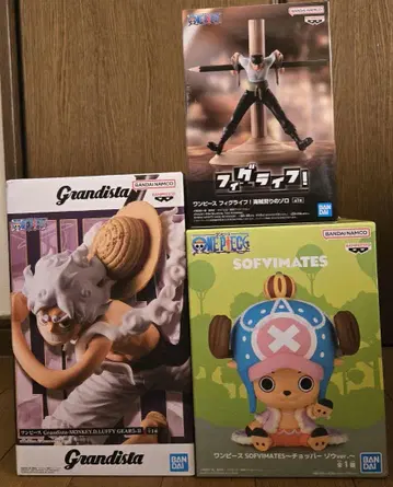 원피스 피규어 3체 루피 조로 초파