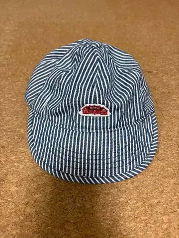 라운드하우스 스트라이프 캡 파랑 데님