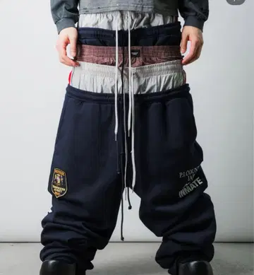 3 LAYERED SWEATPANTS (EXCLUSIVE) / NVY