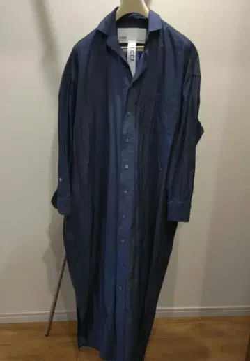 [ 새상품급 ] TICCA 다크 블루 롱 셔츠 원피스