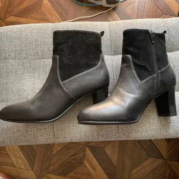 Pechinchar 가죽 스웨이드 앵클부츠 38