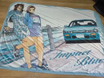 임팩트 블루 담요 머리글자 D