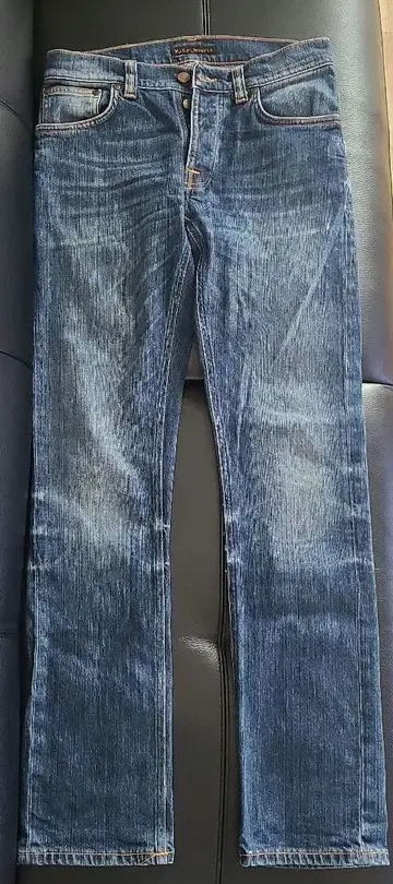 누디진 스트레이트 데님 다크 블루