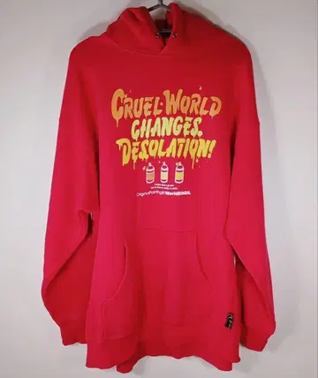 남성용 후드티 L 헤비 웨이트 레드