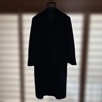 퓨어 캐시미어 더블 브레스트 롱 코트