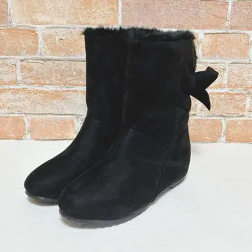 [ 새상품급 ] 어그 부츠 퍼 발수 가공 (M) 블랙 리본 포함