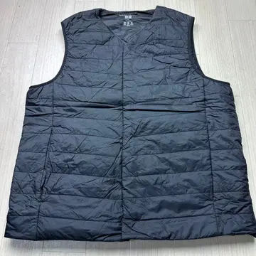 유니클로 WARM PADDED 베스트 L 블랙