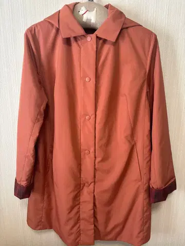 DECoy 후드 부착 오렌지 코트 사이즈 9