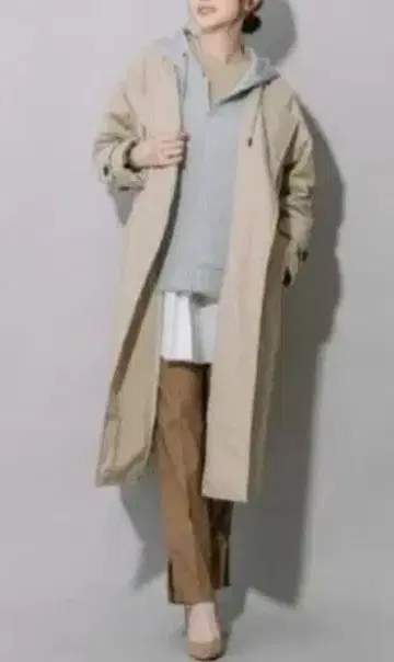 Munich 후드티 레이어드 충전솜 트렌치코트