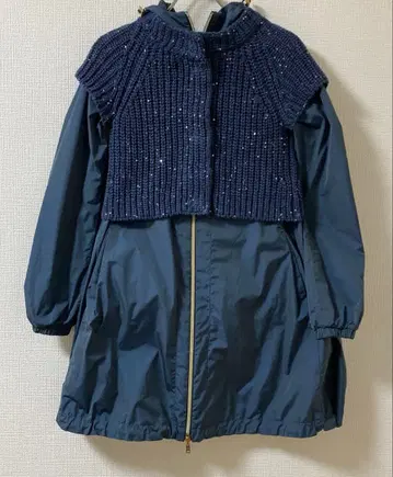 HERNO 리버서블 코트 사이즈 40 스팽글 니트