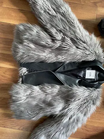 인조 모피 가죽 자켓 F 사이즈