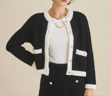 그레이스 콘티넨탈 루프얀 니트 가디건 블랙