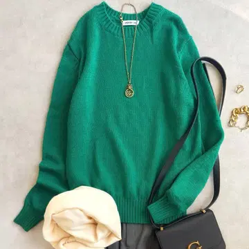 새상품급 EVERYDAY I LIKE.// 크루넥 니트 울 그린