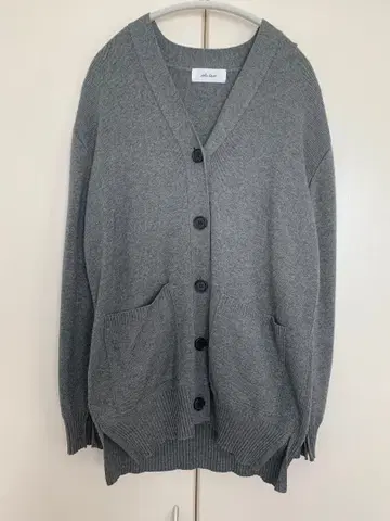 미라 오웬 미들 기장 가디건 그레이