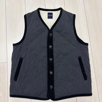 45R 퀼팅 베스트 사이즈 4 차콜 그레이 새상품급