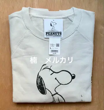 유니클로 피넛 해피니스 스웨트 셔츠 라이트 그레이 L