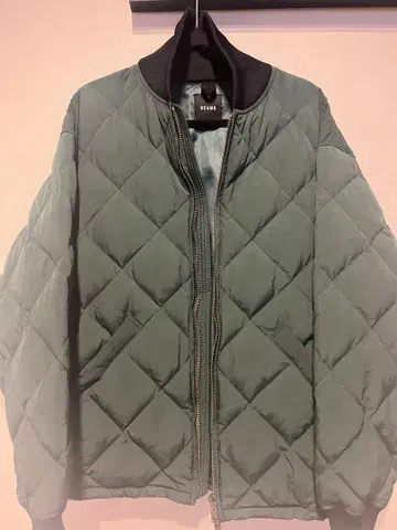 BEAMS 그린 퀼팅 자켓 M 오버 사이즈 드로 코드