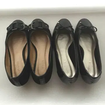 terrace 플랫슈즈 [ 스웨이드 에나멜 22.5cm / 2족 세트 ]