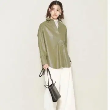 나노 유니버스 비건 가죽 셔츠