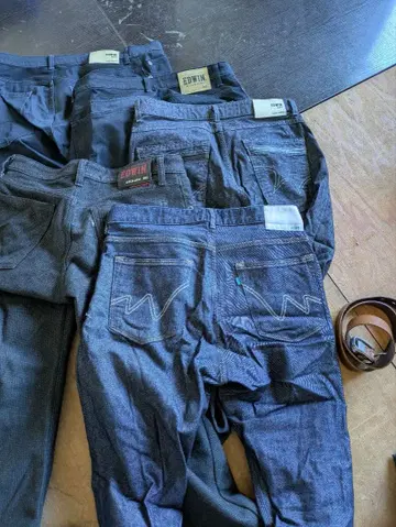 EDWIN 503 바지 5개, 벨트