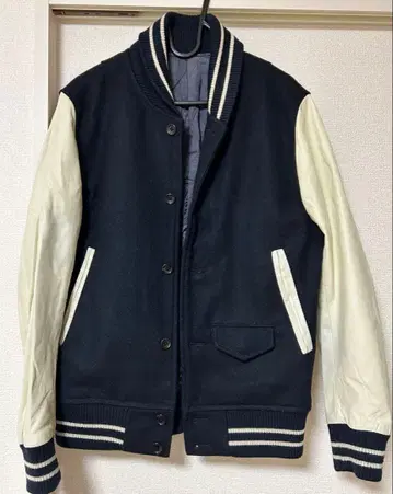 SHIPS 네이비 화이트 바시티 자켓