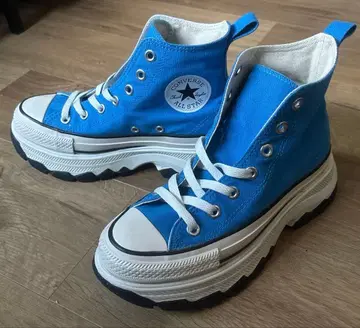 컨버스 파랑 하이컷 스니커즈 통굽 23.5