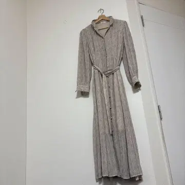 FRAY I.D 셔츠 원피스 베이지 계열 긴팔