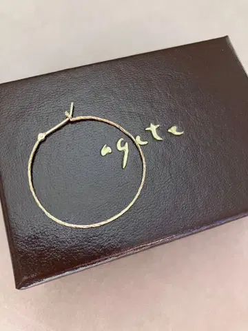 agete 아가트 K10 골드 후프 귀걸이 (한쪽용)