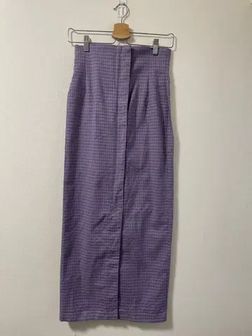 24시간 이내 발송 COCO DEAL 퍼플 체크 타이트 스커트 M