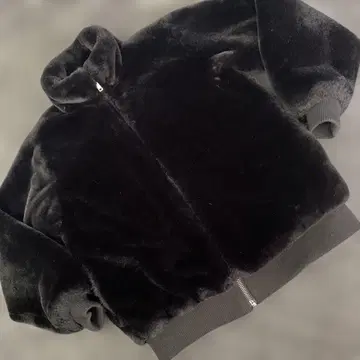 ZARA 자라 인조 모피 봄버 자켓 블랙 L 사이즈
