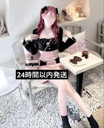 허니뮤우 모노그램 리본 앙상블 원피스