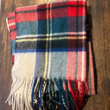 캐시미어 100% 체크 무늬 머플러