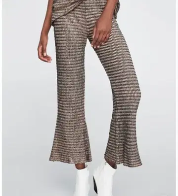 [ 새상품 미사용 ] ZARA 니트 스트레치 트라우저 플레어 팬츠 M
