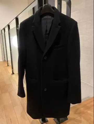 LOUNGE LIZARD 체스터 코트 블랙 사이즈 3