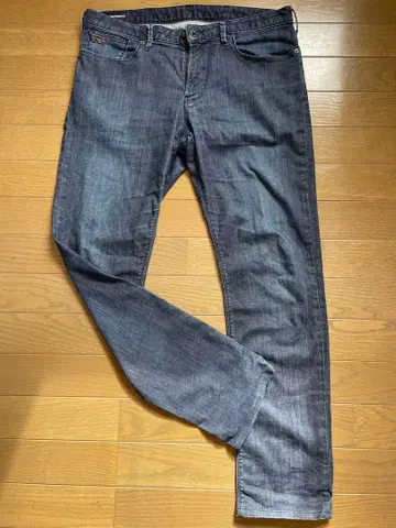 EMPORIO ARMANI 다크 블루 데님 팬츠