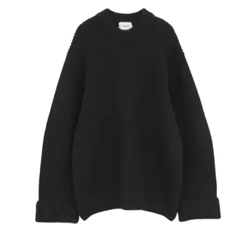 CLANE 오버 폼 슬리브 니트 탑 블랙